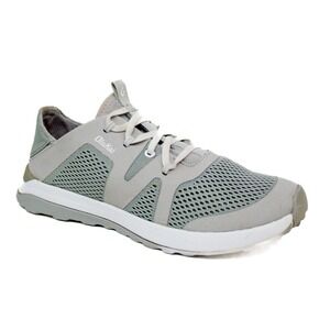 OluKai Huia Sneakers Pale Grey Mesh Athletic Shoes Women's Size 8